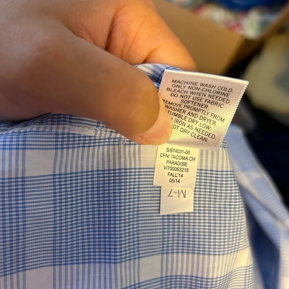 Banana Republic Non-Iron Classic Fit Window Pane Dress Shirt